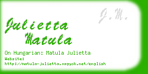 julietta matula business card